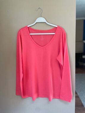 WoolX Womens Layla V Neck Top Size XL Long Sleeves Base Layer Merino Wool #